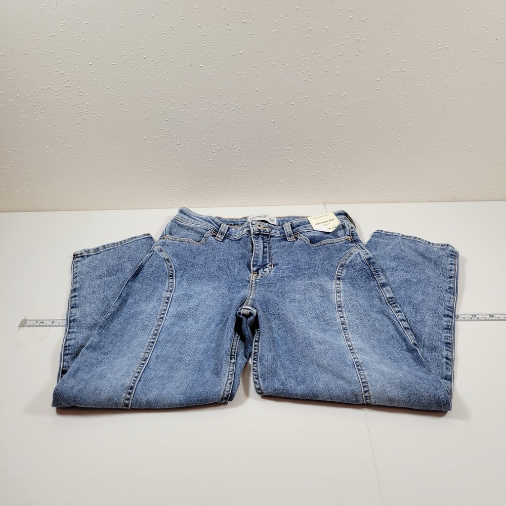 NWT‎ Ambercrombie Kids Jeans High Rise Mini Mom Size 15/16 Short Blue